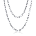 Paperclip Necklace, Diamond-Cut Stainless Steel