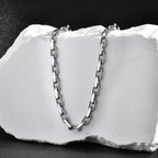 Paperclip Necklace, Diamond-Cut Stainless Steel