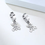 Seal of Lucifer Dangle Hoop Earrings