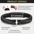 Black Braided Microfiber Leather Bracelets