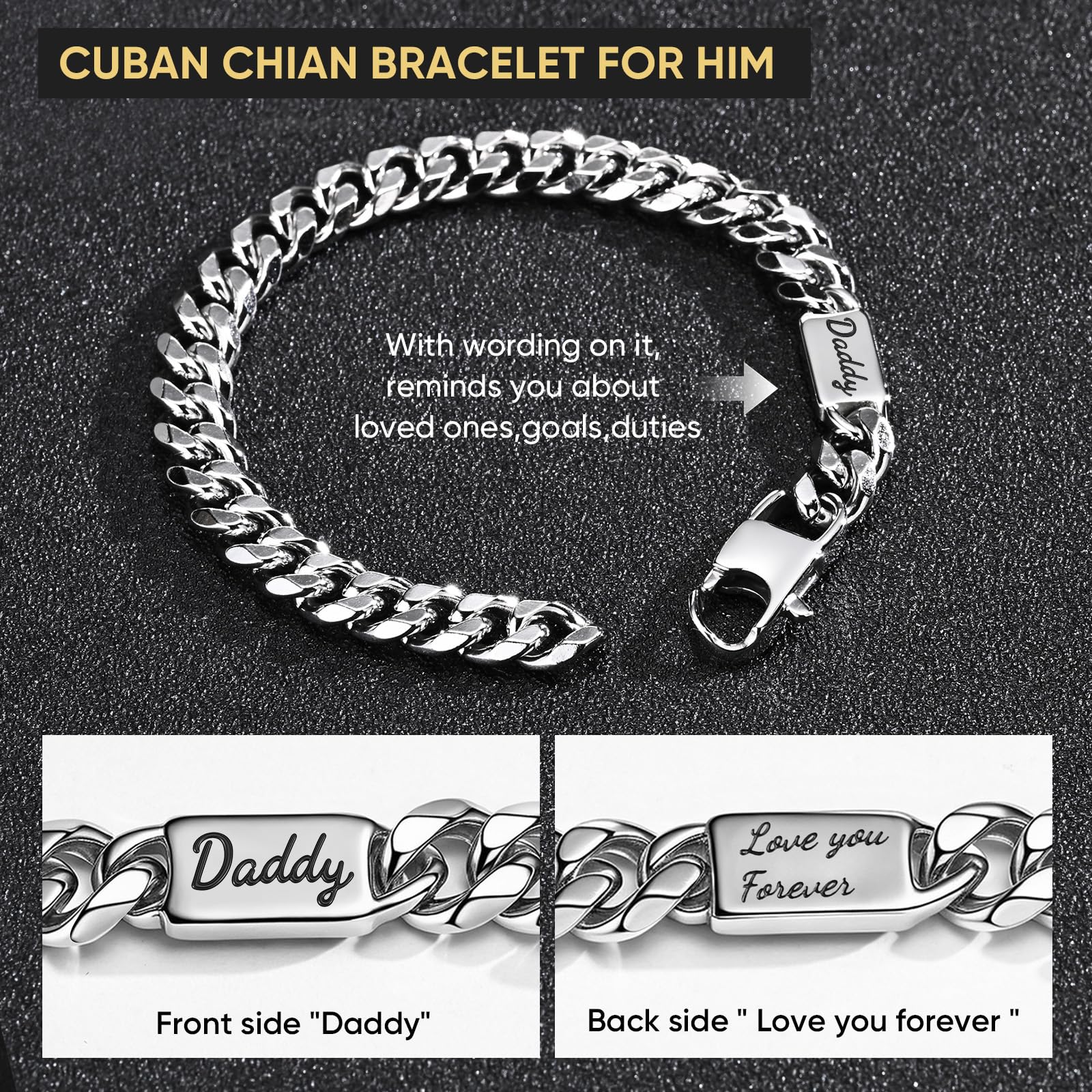Stainless Steel Cuban Link Bracelet