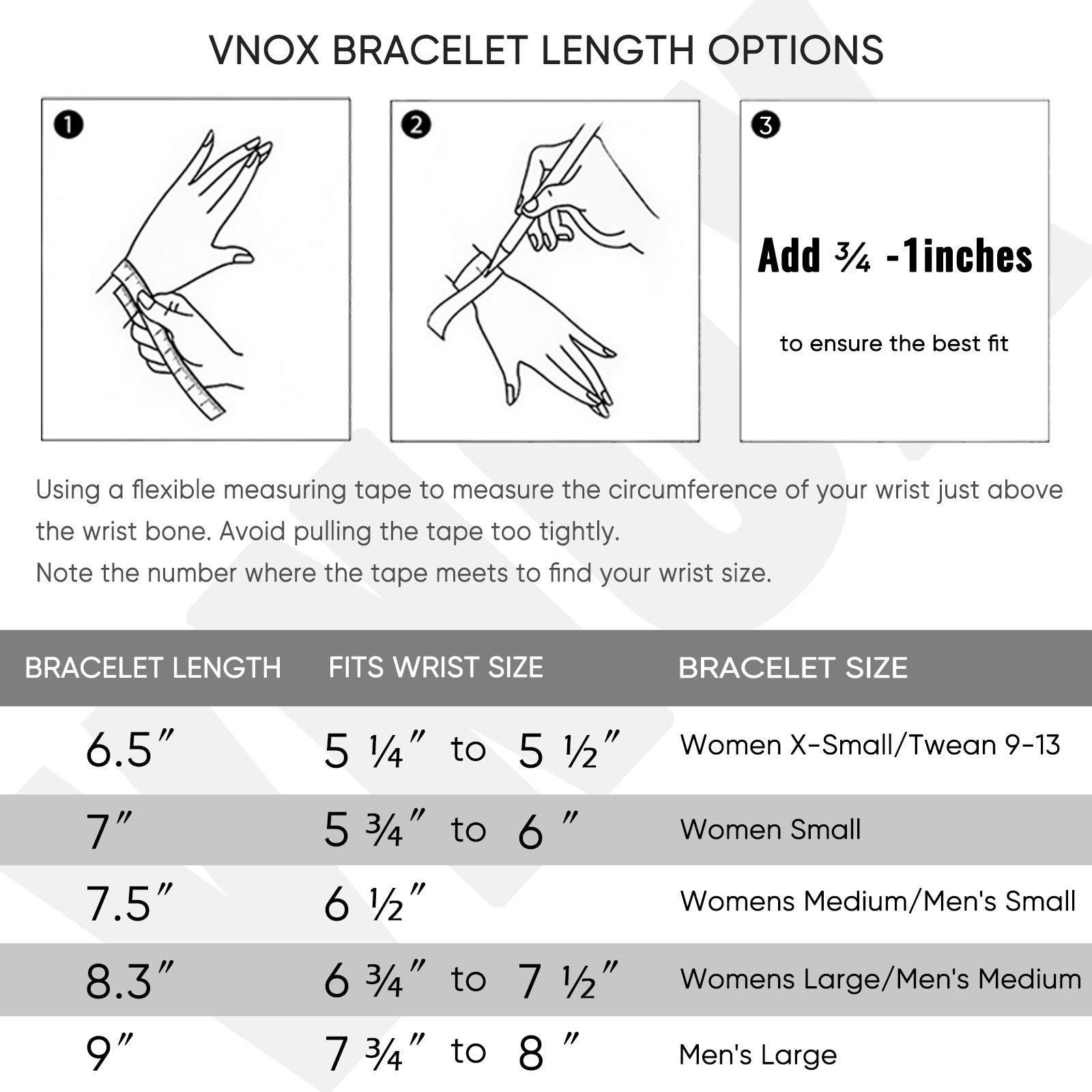 6-Piece Stainless Steel Mixed Bracelet Set