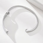 Personalized Stainless Steel Open Cuff Medical ID Bracelet