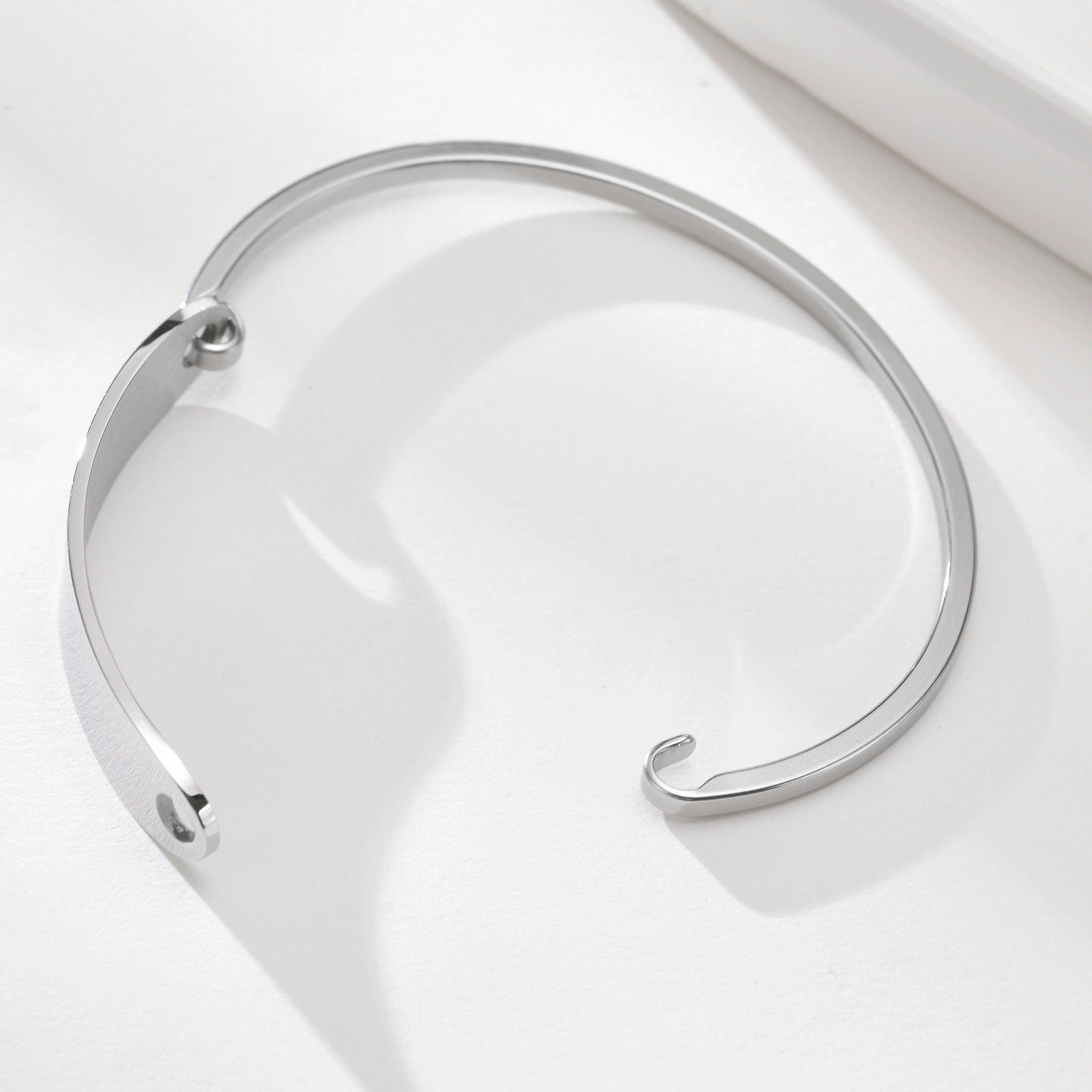 Personalized Stainless Steel Open Cuff Medical ID Bracelet