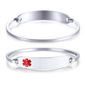 Personalized Stainless Steel Open Cuff Medical ID Bracelet