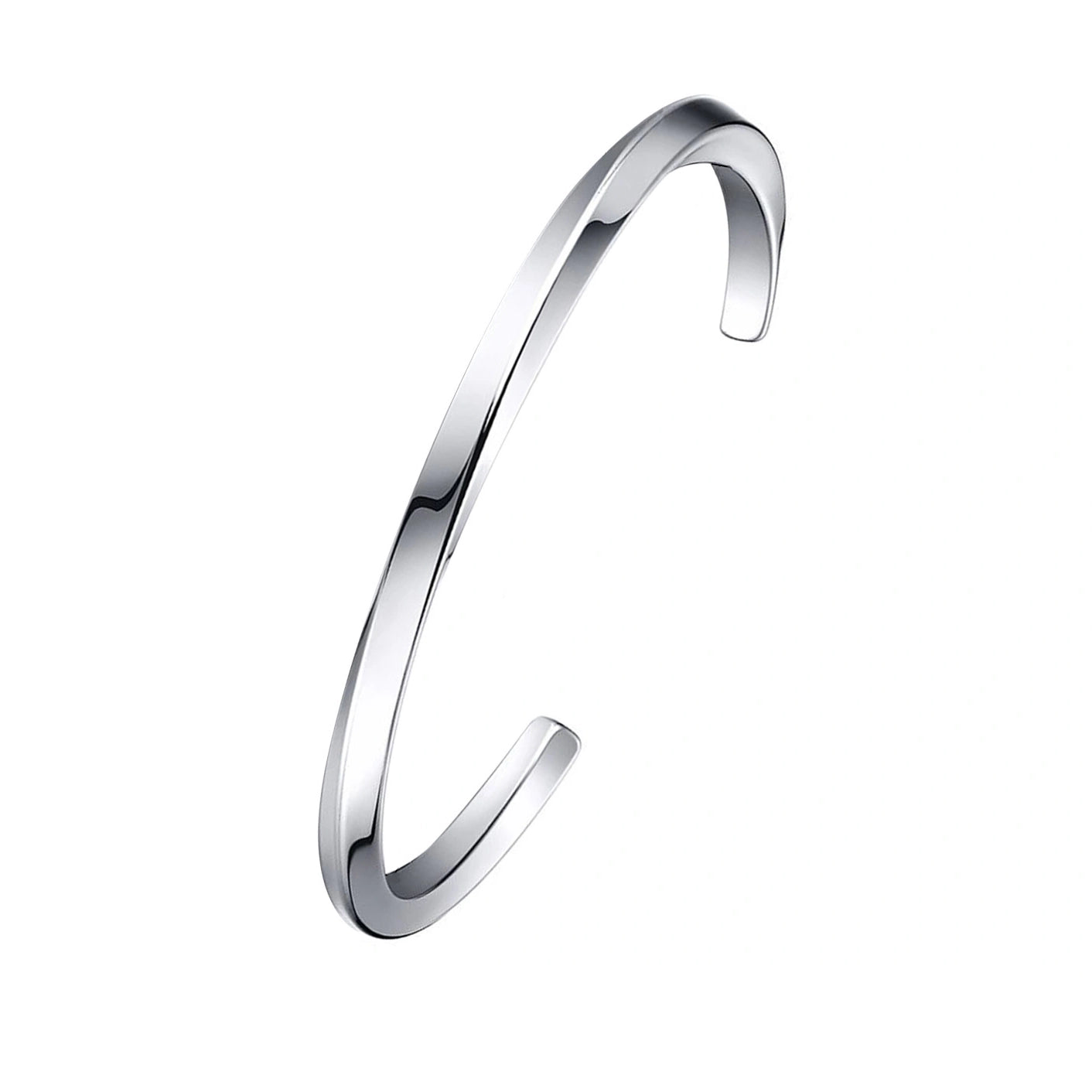 Mobius Twist Cuff Stainless Steel Bracelet