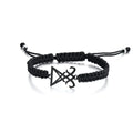Baphomet & Leviathan Cross Braided Bracelet