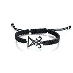 Baphomet & Leviathan Cross Braided Bracelet