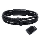 Personalized Woven Leather Bracelet for Dad
