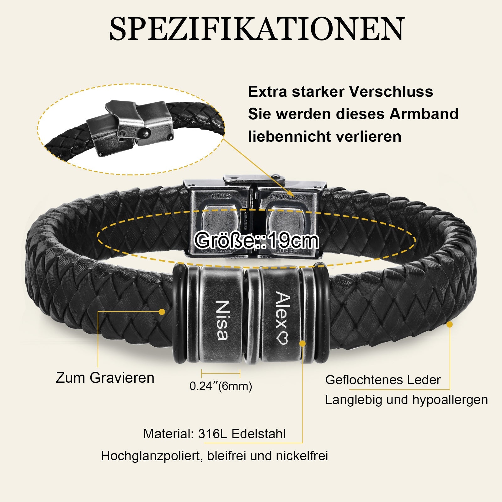 Braided Leather Men's Bracelet