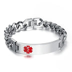 Personalized Stainless Steel Medical Alert Link Bracelet