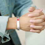 Personalized Stainless Steel Medical Alert Link Bracelet
