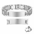 Personalized Medical Alert Bracelet, Custom Engraved Stainless Steel Emergency ID
