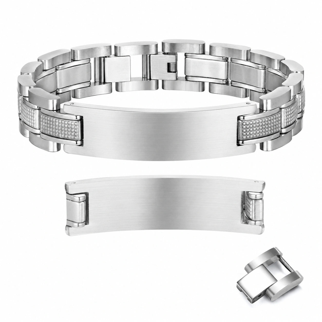 Personalized Medical Alert Bracelet, Custom Engraved Stainless Steel Emergency ID
