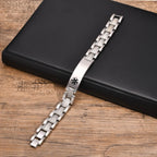 Personalized Medical Alert Bracelet, Custom Engraved Stainless Steel Emergency ID