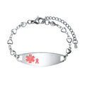 Personalized Stainless Steel Pink Ribbon Medical ID Bracelet