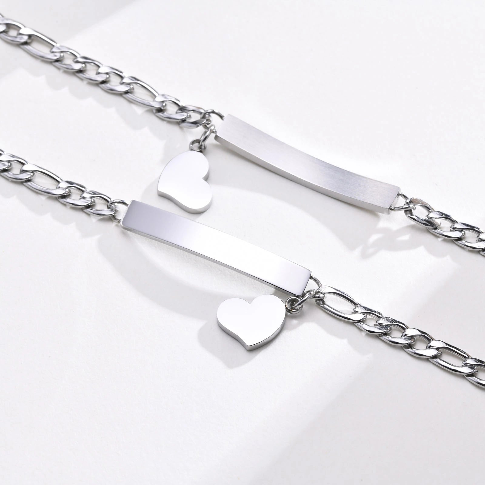 Personalized Stainless Steel Medical ID Bracelet with Heart Charm