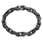 Diamond-Cut Paperclip Stainless Steel Chain Bracelet