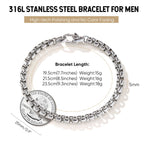 Stainless Steel Square Box Chain Bracelet