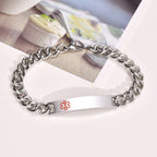 Personalized Stainless Steel Medical ID Curb Chain Bracelet
