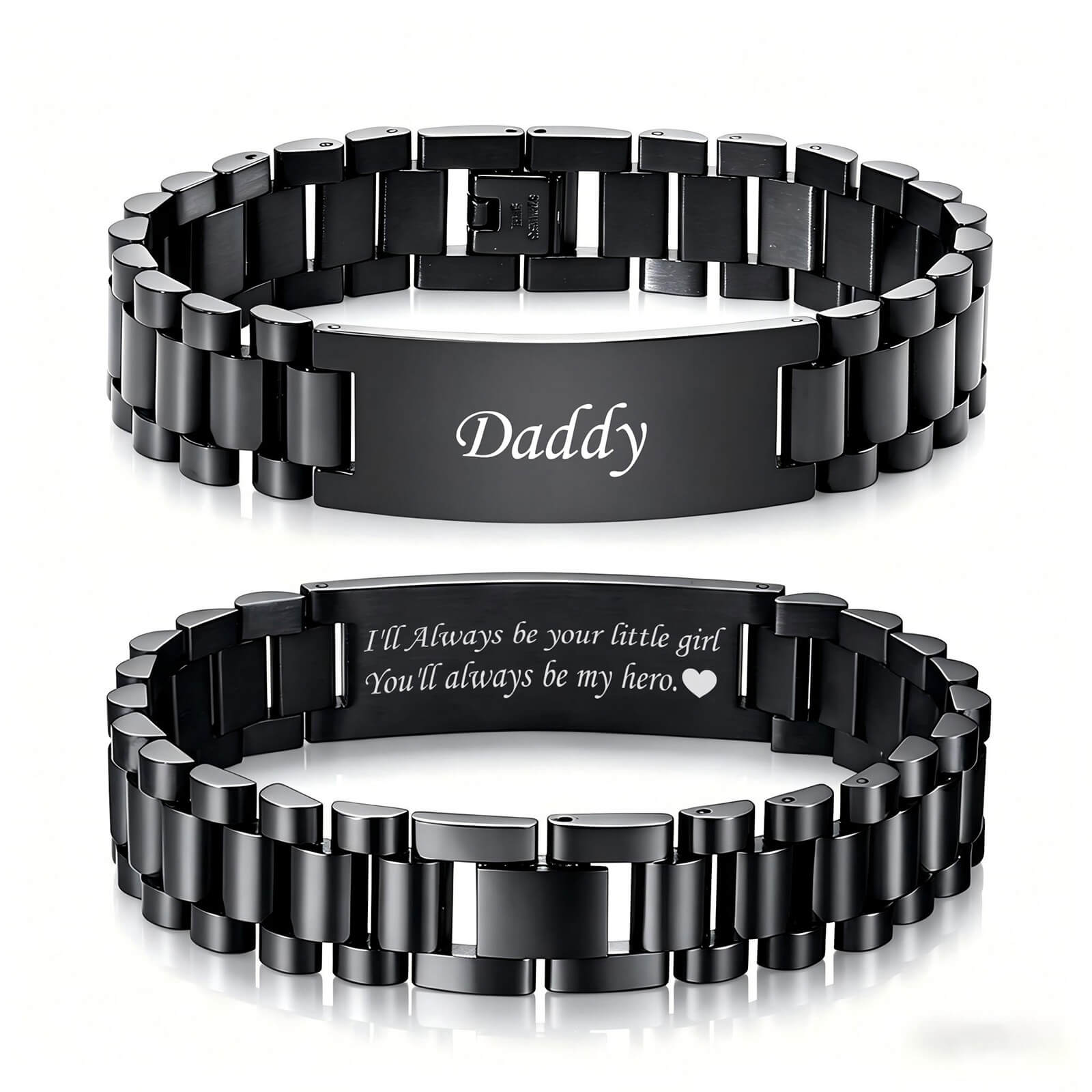 Daddy ID Bracelet – Black Stainless Steel