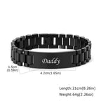 Daddy ID Bracelet – Black Stainless Steel