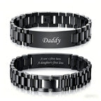 Daddy ID Bracelet – Black Stainless Steel