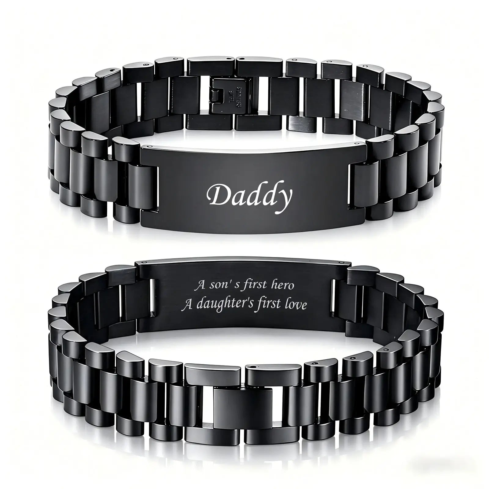 Daddy ID Bracelet – Black Stainless Steel