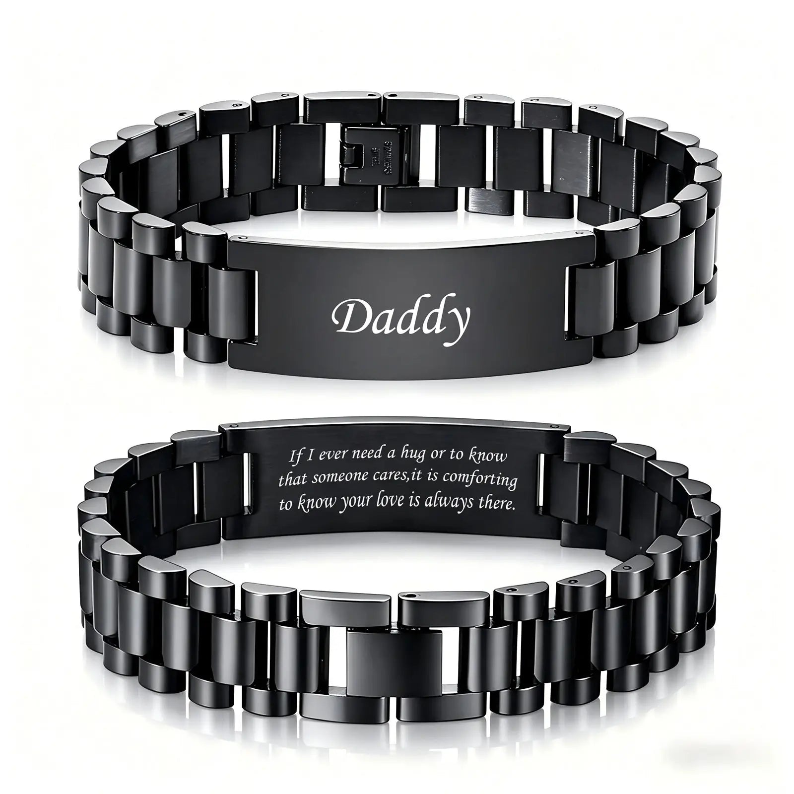 Daddy ID Bracelet – Black Stainless Steel