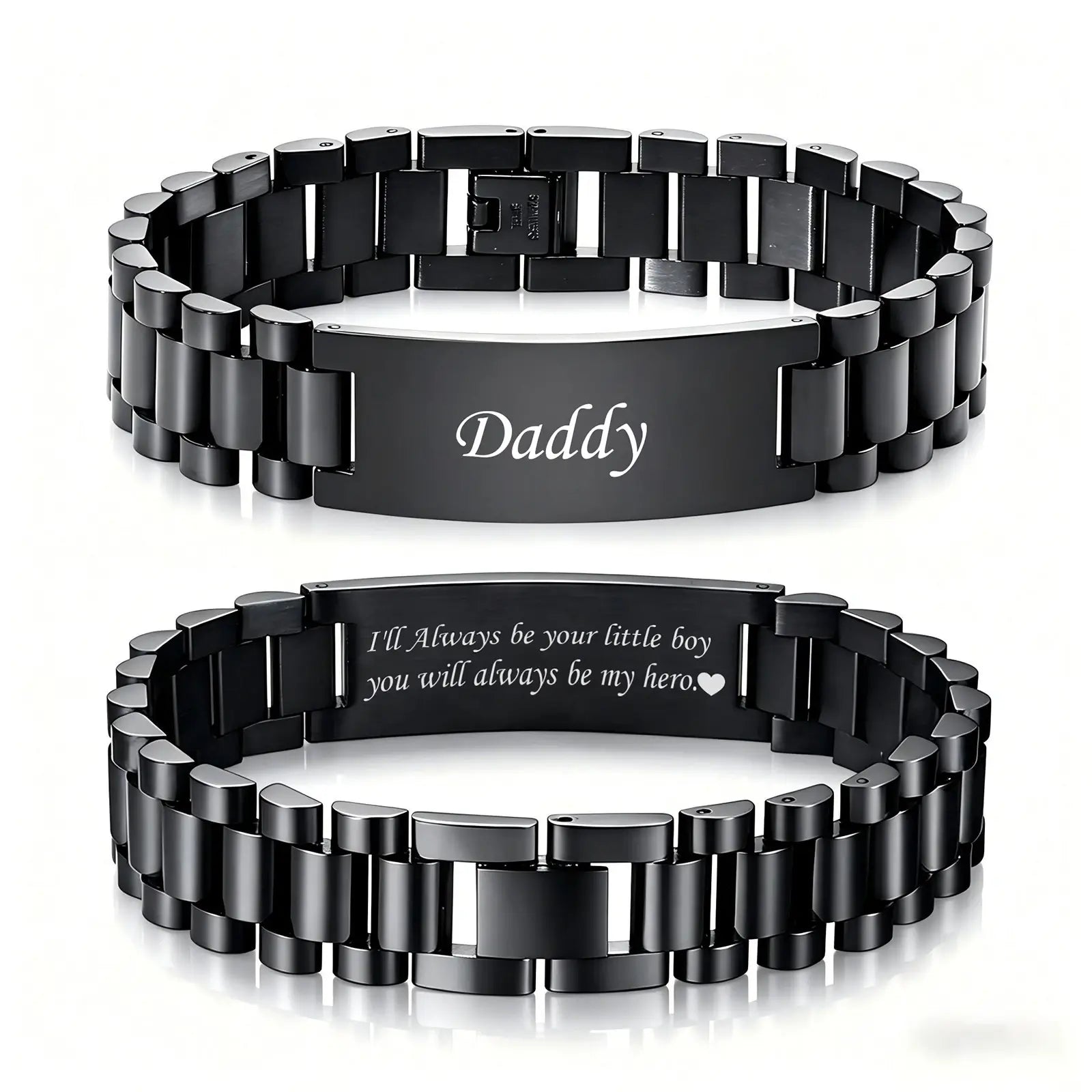 Daddy ID Bracelet – Black Stainless Steel