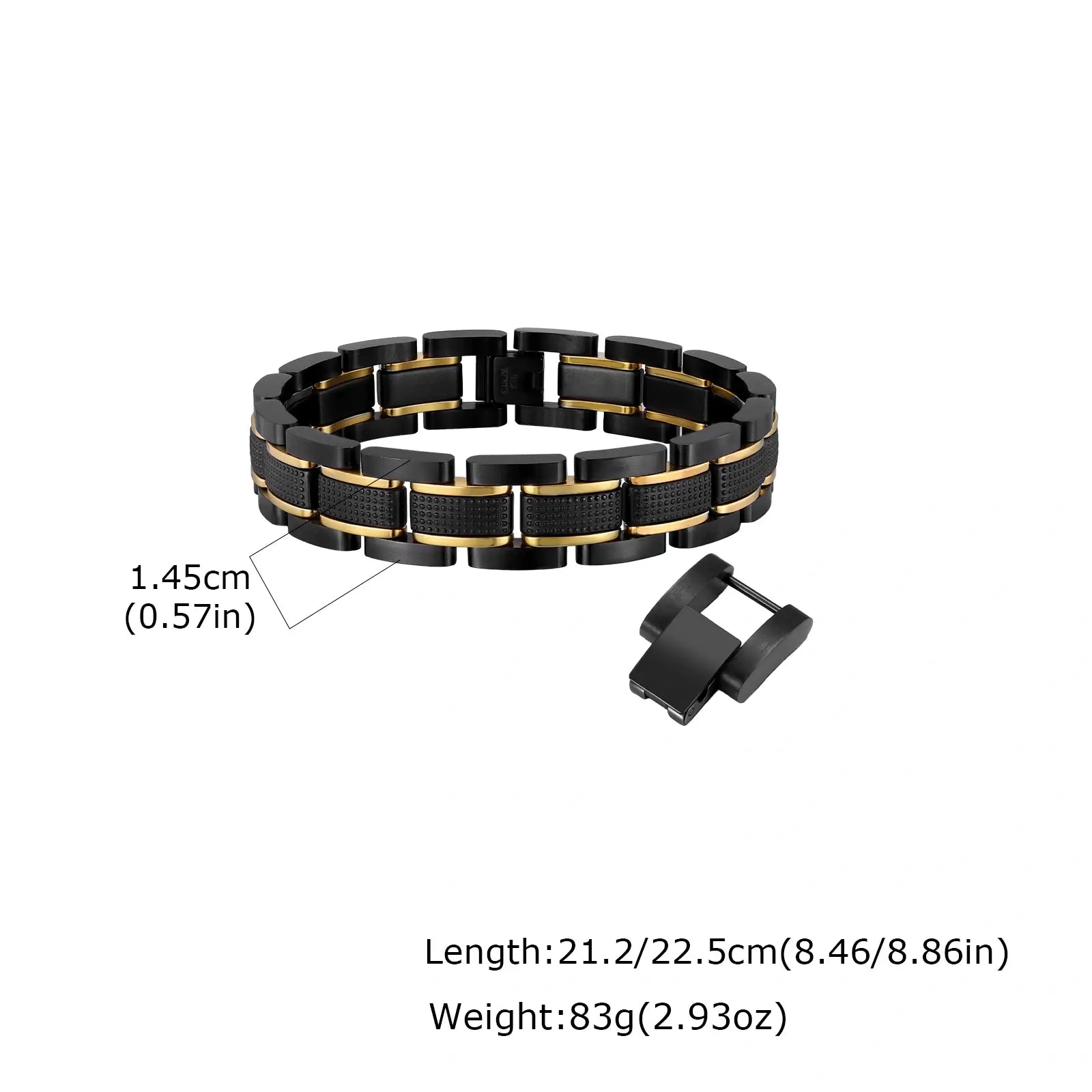 Textured Link Stainless Steel Bracelet