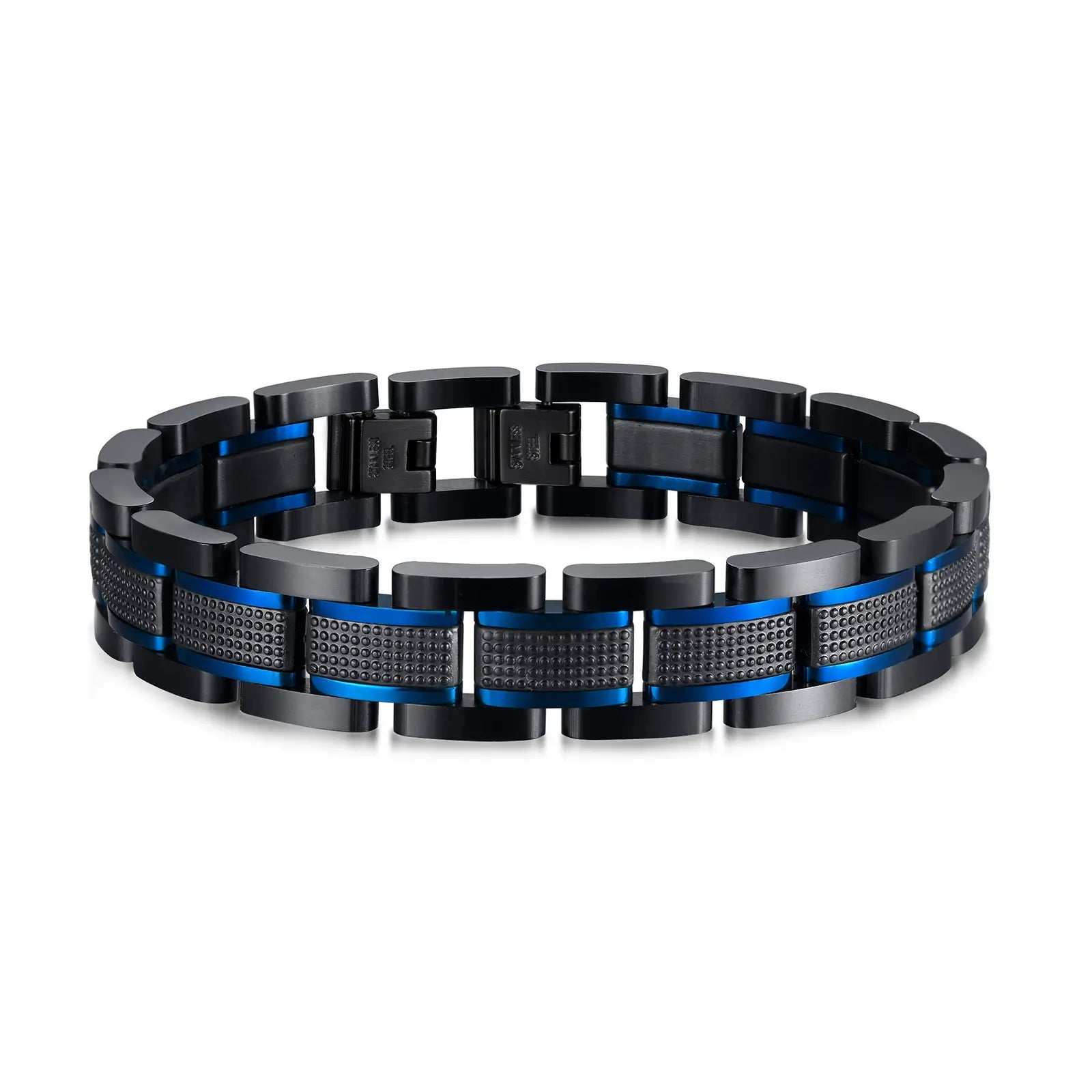 Textured Link Stainless Steel Bracelet