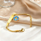 Personalized Kids Medical Alert Bracelet with Flower Charm