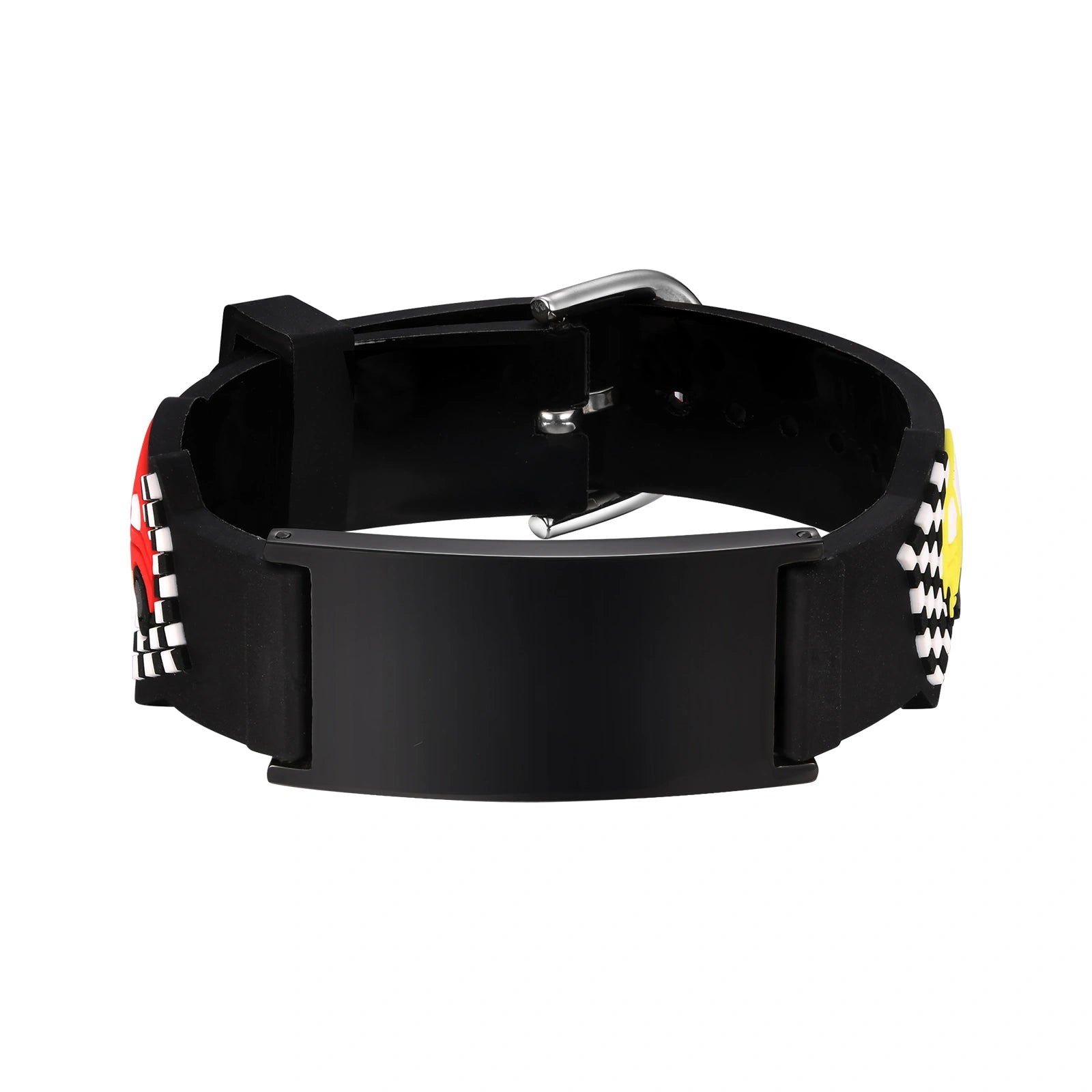 Personalized Kids Medical ID Bracelet with Racing Car Silicone Band