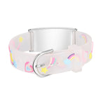 Personalized Kids Medical ID Bracelet with Rainbow Silicone Band
