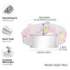 Personalized Kids Medical ID Bracelet with Rainbow Silicone Band