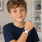Personalized Kids Medical ID Bracelet with Racing Car Silicone Band