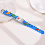 Custom Adjustable Silicone Kids Medical ID Bracelet - Blue & Silver