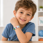 Kids Unicorn Medical ID Silicone Bracelet - Blue