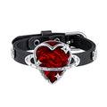 Planet guitar pick holder leather bracelet