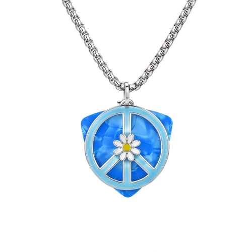 Glow in the dark guitar pick holder necklace