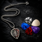 Skull Guitar Pick Holder Necklace for Guitarists
