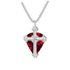 Cross guitar pick holder necklace for guitarists