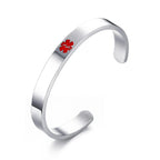 Personalized Medical Alert Cuff Bangle