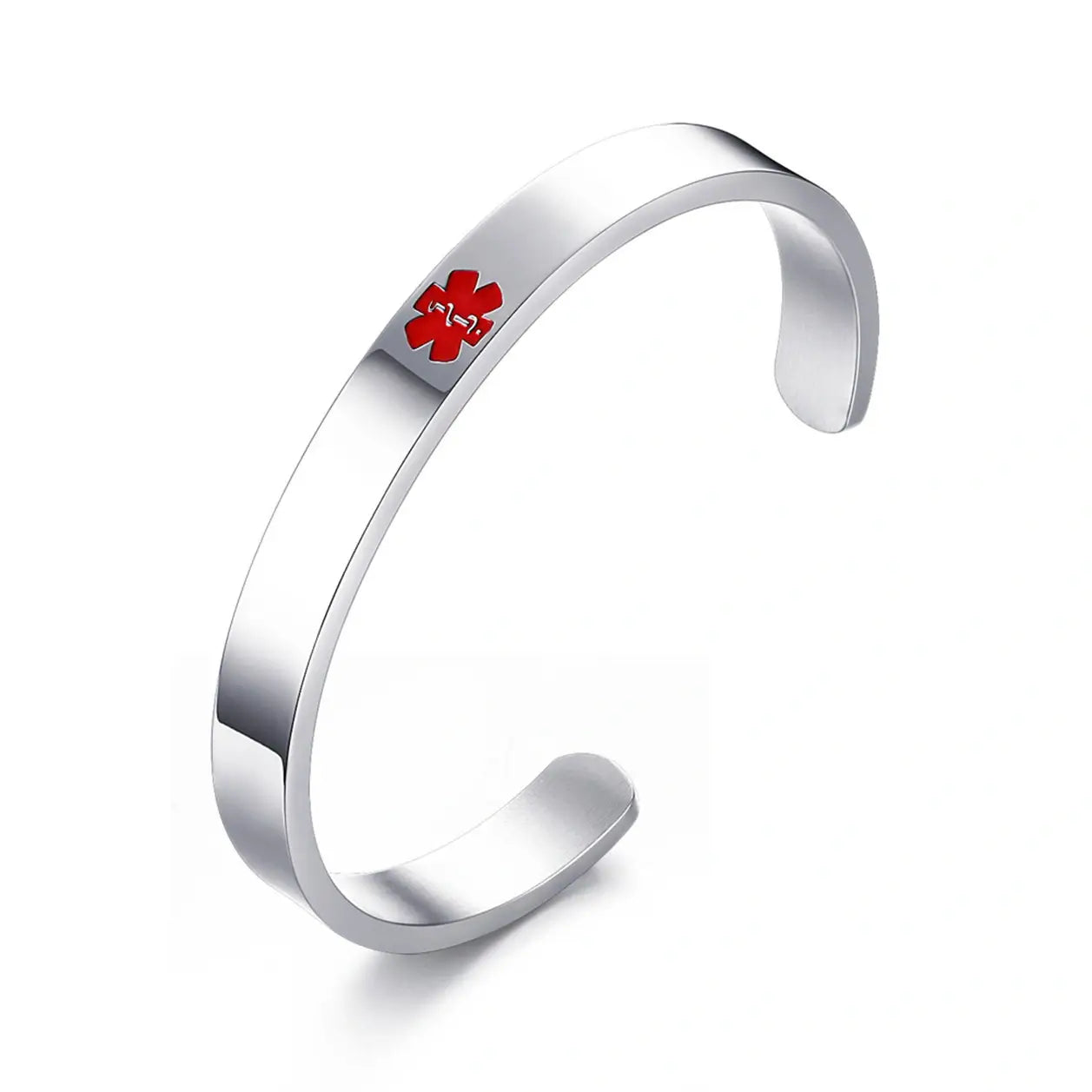 Personalized Medical Alert Cuff Bangle
