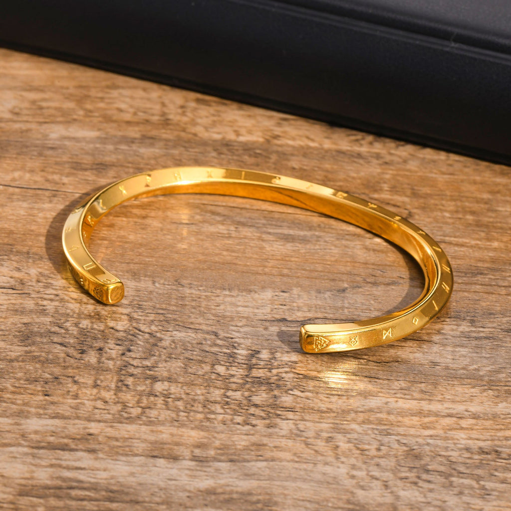 Viking Thunder Hammer Stainless Steel Cuff Bracelet