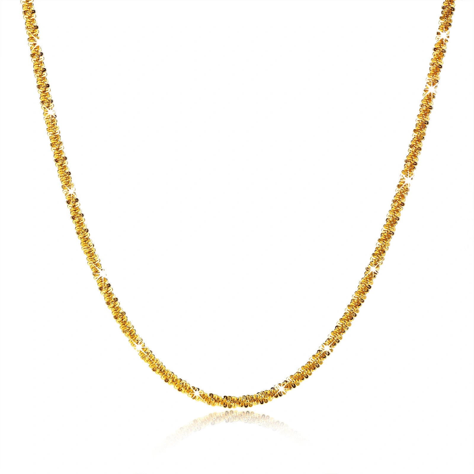 Gold Stainless Steel Stardust Chain Necklace for Women