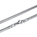Round Snake Stainless Steel Chain Necklace,