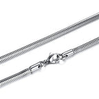 Round Snake Stainless Steel Chain Necklace,