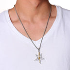 Baphomet Pentagram Stainless Steel Necklace – Leviathan Cross Pendant